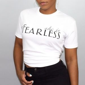 Women's Graphic Short Sleeve T Shirt Size Large White Black Women Empowerment